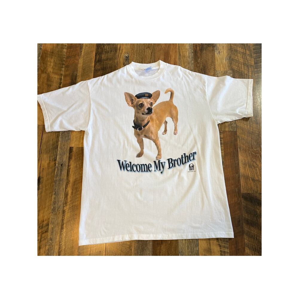 VTG Taco Belle Chihuahua Welcome My Brother T Shirt 1998 Vintage Sz XXL